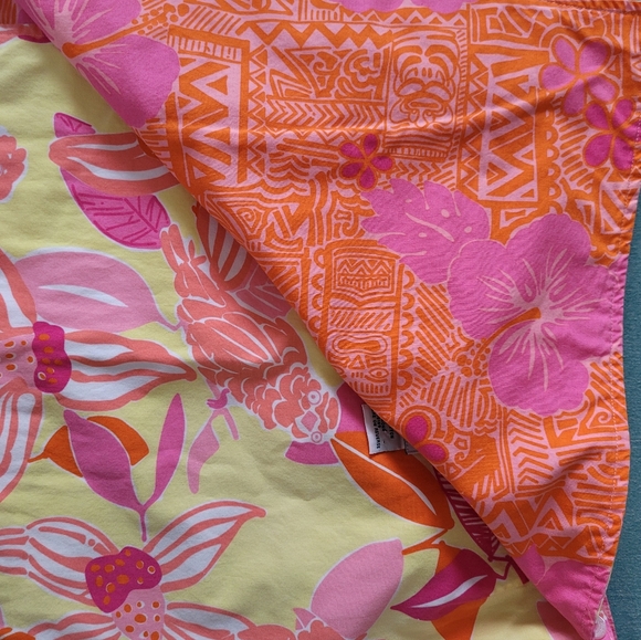 Lilly Pulitzer Pacific Wing Parrot Yellows Pinks Riverside Skirt Sz 4 - Picture 11 of 12